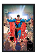 Poster Superman o Filme Christopher Reeve - Vintage - Clássico - Filmes - Moldura preta