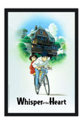 Poster Sussurros do Coração - Whisper of the Heart - Studio Ghibli - Animes - Moldura preta
