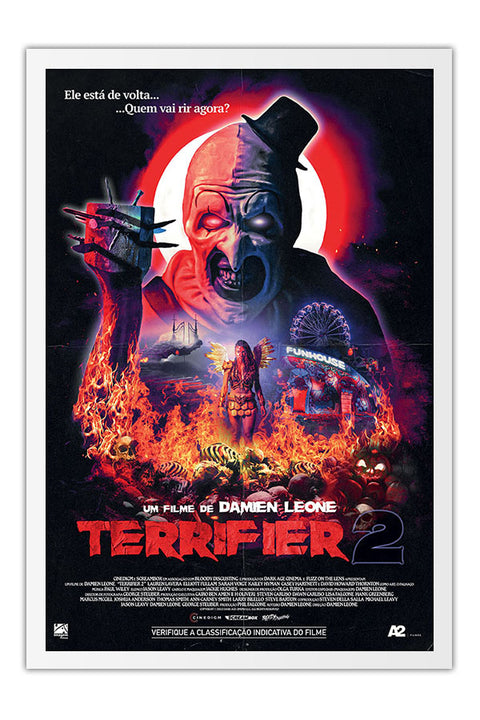 Poster Terrifier 2 - Art the Clown - Terror - Filmes - Moldura branca