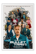 Poster Trem-Bala - Bullet Train - Brad Pitt - Filmes - Moldura branca