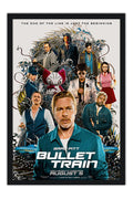 Poster Trem-Bala - Bullet Train - Brad Pitt - Filmes - Moldura preta