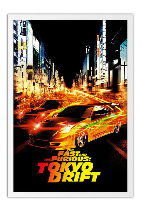 Poster Velozes e Furiosos Desafio em Toquio Tokyo Drift Carros - Filmes - Moldura branca