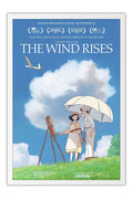 Poster Vidas ao Vento - The Wind Rises - Studio Ghibli - Animes - Moldura branca