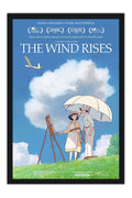Poster Vidas ao Vento - The Wind Rises - Studio Ghibli - Animes - Moldura preta