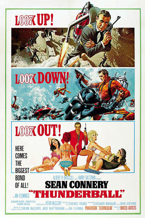 Poster 007 Contra a Chantagem Atômica Thunderball James Bond - Clássico - Filmes - Pôster sem moldura