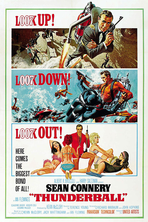 Poster 007 Contra a Chantagem Atômica Thunderball James Bond - Clássico - Filmes - Pôster sem moldura