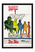 Poster 007 Contra o Satanico Dr no James Bond - Clássico - Vintage - Filmes - Moldura preta