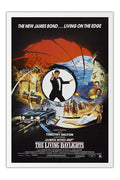 Poster 007 Marcado para a Morte the Living Daylights James Bond - Filmes - Moldura branca