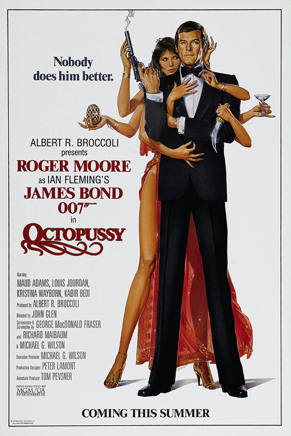 Poster 007 Octopussy James Bond - Vintage - Filmes - Pôster sem moldura