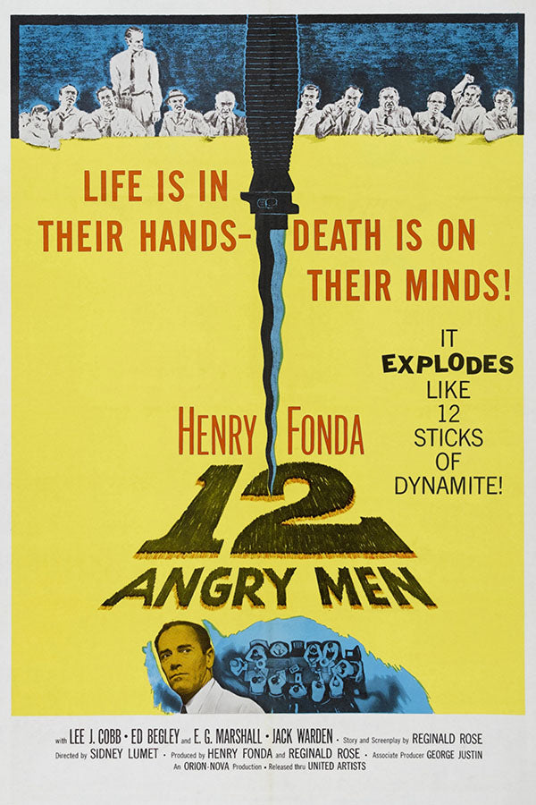 Poster 12 Homens e uma Sentença - 12 Angry Men - Clássico - Vintage - Filmes - Pôster sem moldura