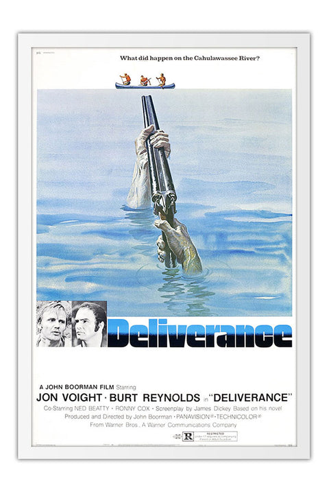 Poster Amargo Pesadelo Deliverance Burt Reynolds - Clássico - Cult - Filmes - Moldura branca