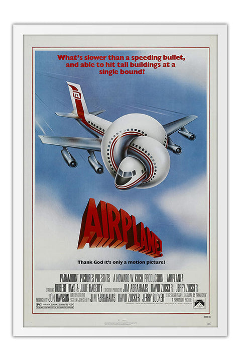 Poster Apertem os Cintos o Piloto Sumiu Airplane - Comédia - Clássico - Filmes - Moldura branca