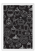 Poster Culinária - Cozinhar - Chef - Cozinha - Padrões - Comida