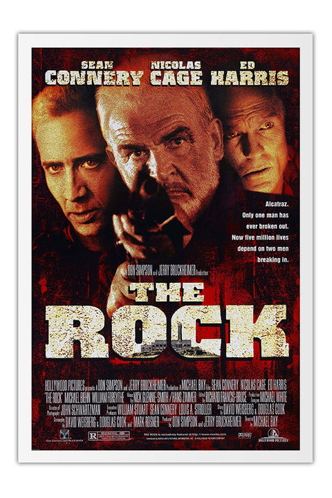 Poster A Rocha the Rock Nicolas Cage Sean Connery - Filmes - Moldura branca