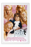Poster Austin Powers um Agente Nada Discreto Mike Myers - Cult - Filmes - Moldura branca