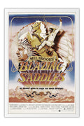Poster Banze no Oeste Blazing Saddles - Vintage - Cult - Filmes - Moldura branca