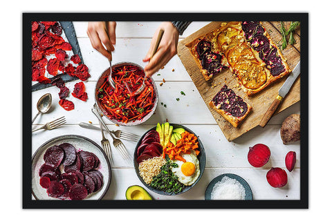 Poster Salada - Frutas e Vegetais - Culinária - Cozinhar - Chef - Cozinha - Comida