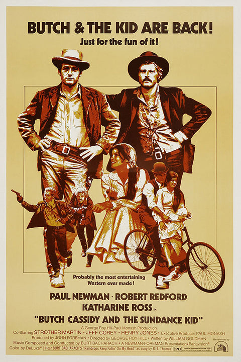 Poster Butch Cassidy e Sundance Kid - Faroeste - Clássico - Filmes - Pôster sem moldura