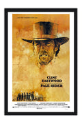 Poster Cavaleiro Solitario Pale Rider Clint Eastwood - Vintage - Faroeste - Filmes - Moldura preta