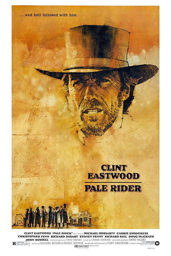 Poster Cavaleiro Solitario Pale Rider Clint Eastwood - Vintage - Faroeste - Filmes - Pôster sem moldura