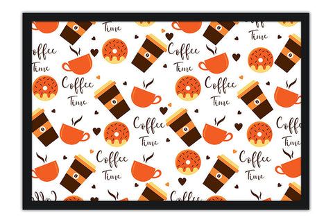 Poster Café - Culinária - Cozinhar - Chef - Cozinha - Padrões - Comida
