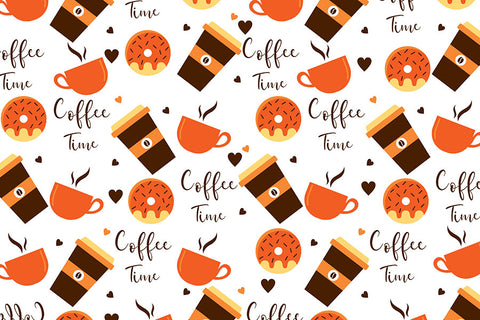 Poster Café - Culinária - Cozinhar - Chef - Cozinha - Padrões - Comida