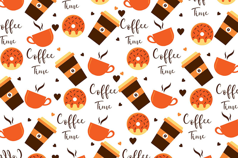 Poster Café - Culinária - Cozinhar - Chef - Cozinha - Padrões - Comida
