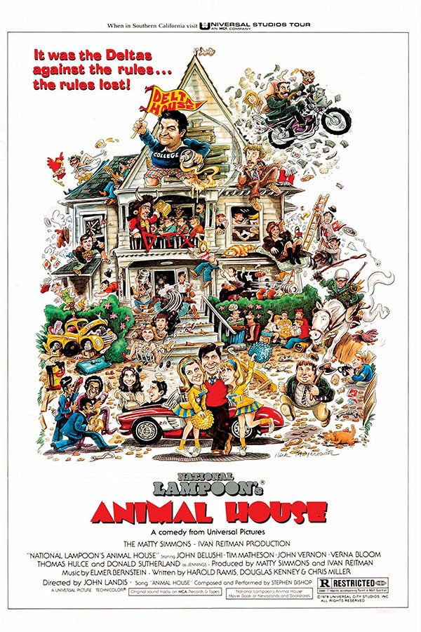 Poster Clube dos Cafajestes Animal House - Comédia - Cult - Filmes - Pôster sem moldura