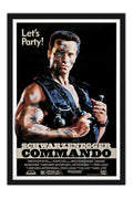 Poster Comando para Matar - Commando - Arnold Schwarzenegger - Clássico - Filmes - Moldura preta