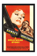 Poster Crepusculo dos Deuses Sunset Boulevard - Cinema - Clássico - Vintage - Filmes - Moldura preta