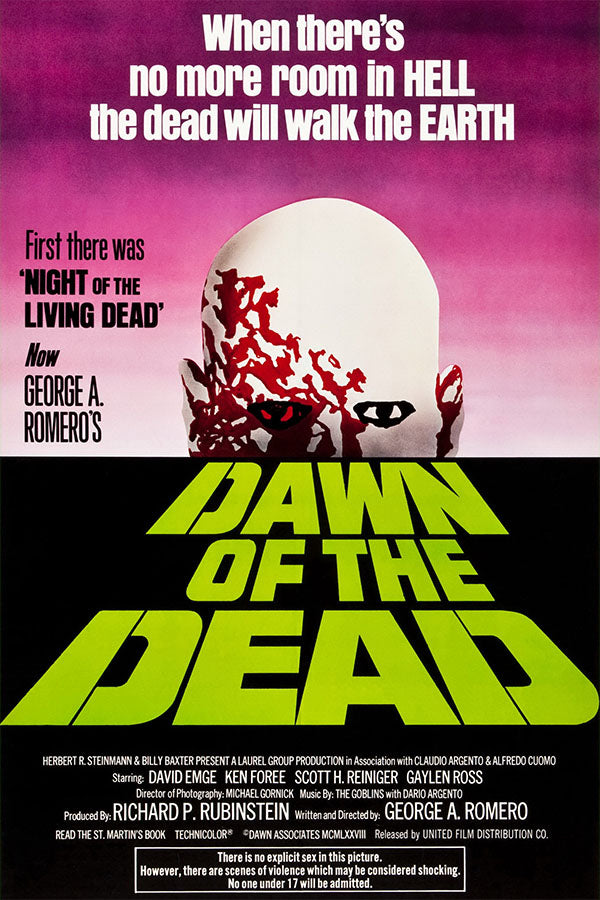 Poster Despertar dos Mortos Dawn of the Dead - Terror - Cult - Filmes - Pôster sem moldura