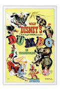 Poster Dumbo - Disney - Vintage - Clássico - Filmes - Moldura branca