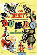 Poster Dumbo - Disney - Vintage - Clássico - Filmes - Pôster sem moldura