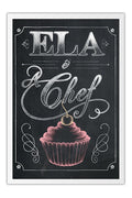 Poster Ela é Chef - Culinária - Chef - Cozinha - Frases - Comida