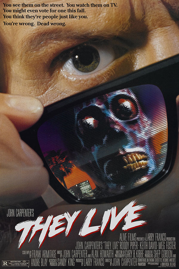 Poster Eles Vivem They Live John Carpenter - Cult - Filmes - Pôster sem moldura