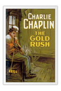 Poster Em Busca do Ouro the Gold Rush Charlie Chaplin - Vintage - Clássico - Filmes - Moldura branca