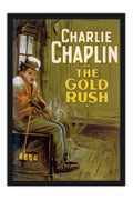 Poster Em Busca do Ouro the Gold Rush Charlie Chaplin - Vintage - Clássico - Filmes - Moldura preta