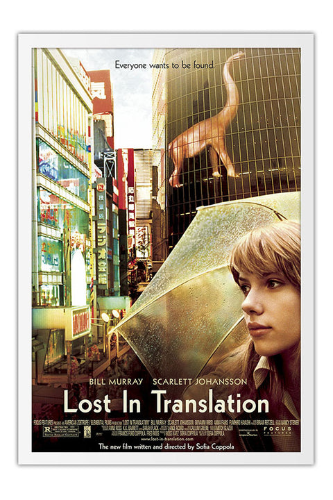 Poster Encontros e Desencontros Lost in Translation - Cult - Filmes - Moldura branca