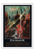 Poster Excalibur Fantasia Medieval - Clássico - Vintage - Filmes - Moldura branca