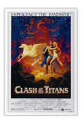 Poster Furia de Titas Clash of the Titans 1981 - Fantasia - Vintage - Filmes - Moldura branca