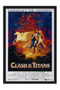 Poster Furia de Titas Clash of the Titans 1981 - Fantasia - Vintage - Filmes - Moldura preta