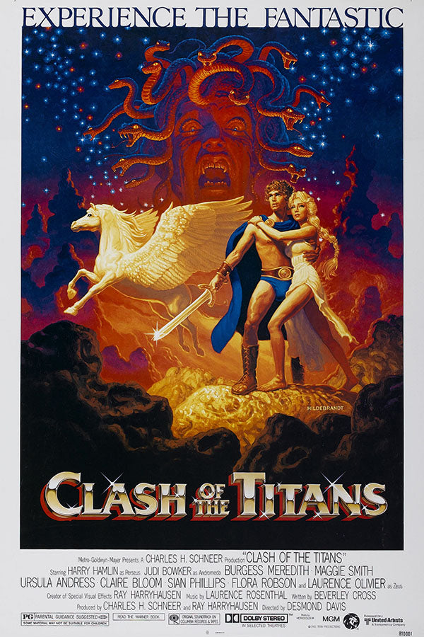 Poster Furia de Titas Clash of the Titans 1981 - Fantasia - Vintage - Filmes - Pôster sem moldura