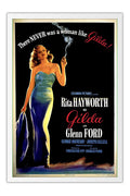 Poster Gilda Rita Hayworth - Cinema - Clássico - Vintage - Filmes - Moldura branca