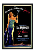Poster Gilda Rita Hayworth - Cinema - Clássico - Vintage - Filmes - Moldura preta