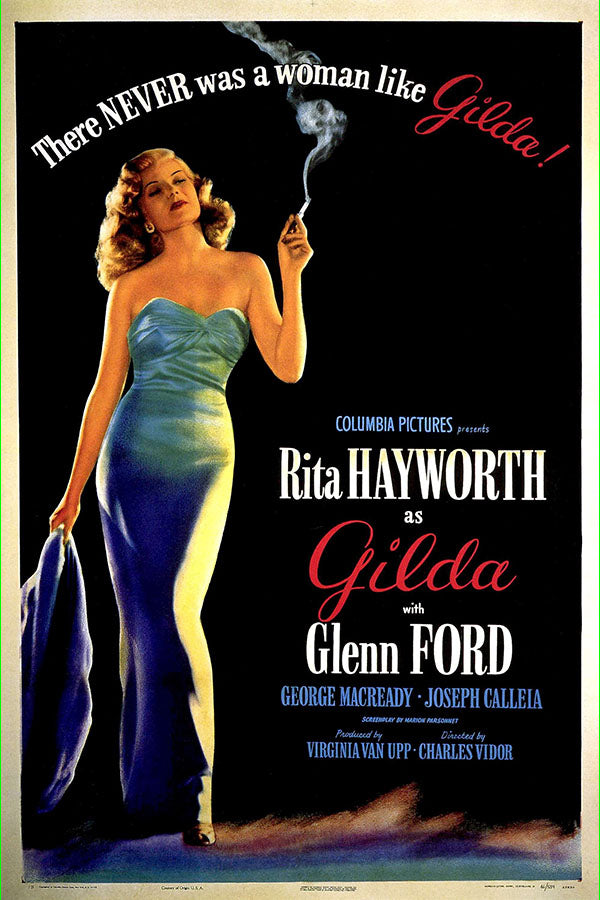 Poster Gilda Rita Hayworth - Cinema - Clássico - Vintage - Filmes - Pôster sem moldura