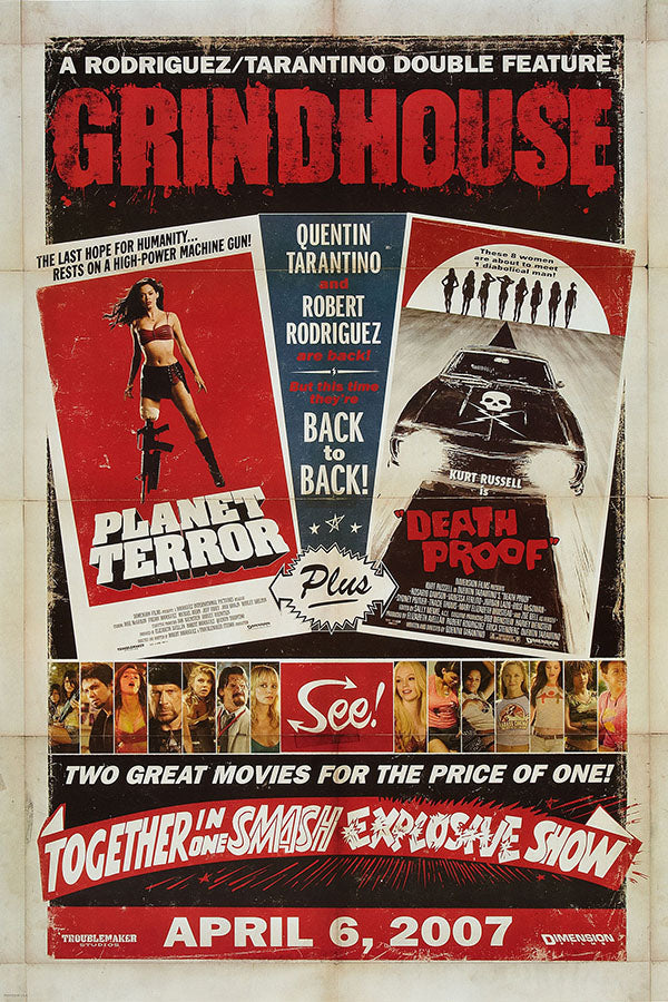 Poster Grindhouse Tarantino Robert Rodriguez - Cult - Filmes - Pôster sem moldura