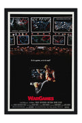 Poster Jogos de Guerra Wargames - Retrô - Cult - Filmes - Moldura preta