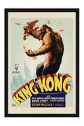Poster King Kong 1933 - Clássico - Vintage - Filmes - Moldura preta