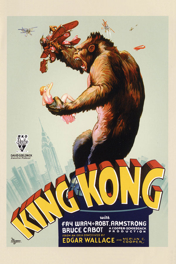 Poster King Kong 1933 - Clássico - Vintage - Filmes - Pôster sem moldura