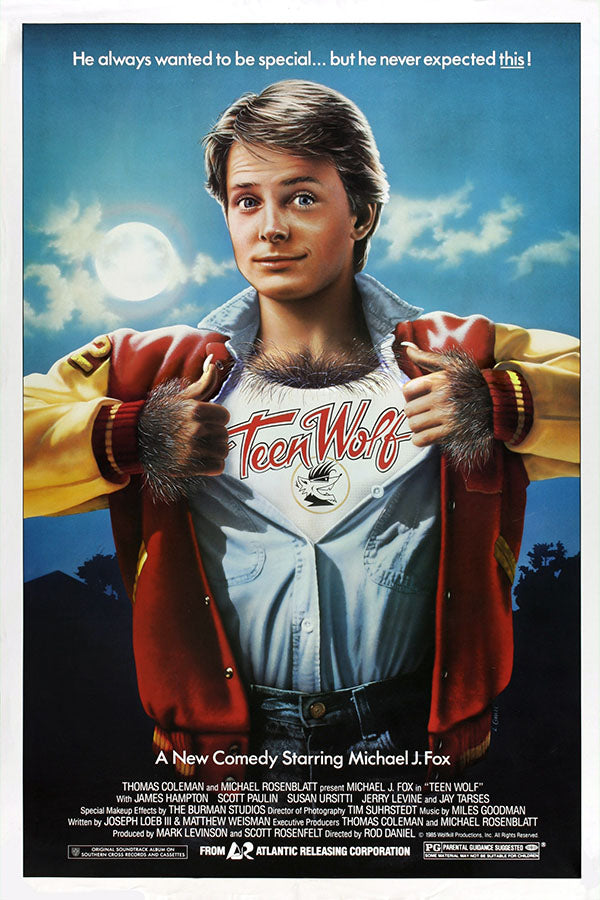 Poster Lobo em Pele de Cordeiro Teen Wolf Michael J Fox - Retrô - Cult - Filmes - Pôster sem moldura